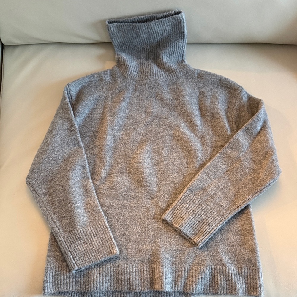 Gray Turtleneck Sweater